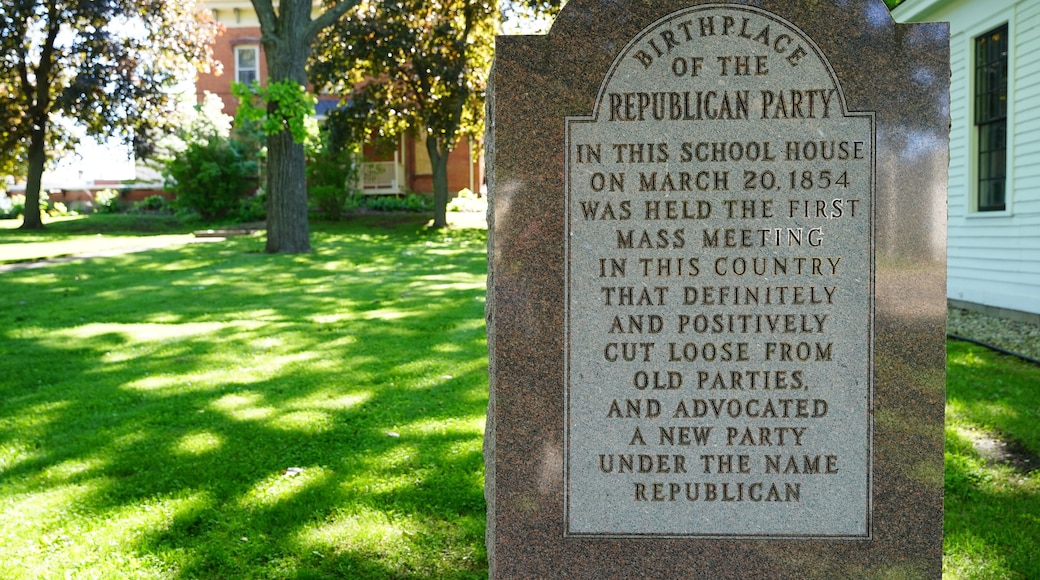 Abandoned National Historical site of the Birthplace of the Republican Party in Ripon, Wisconsin during the summertime.
