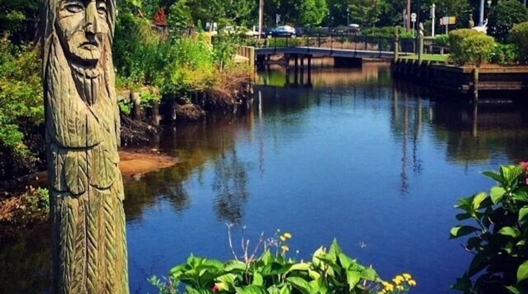 Tons of hand carved wooden poles throughout the park!