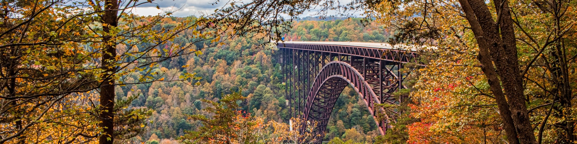 New River Gorge bridge during the fall