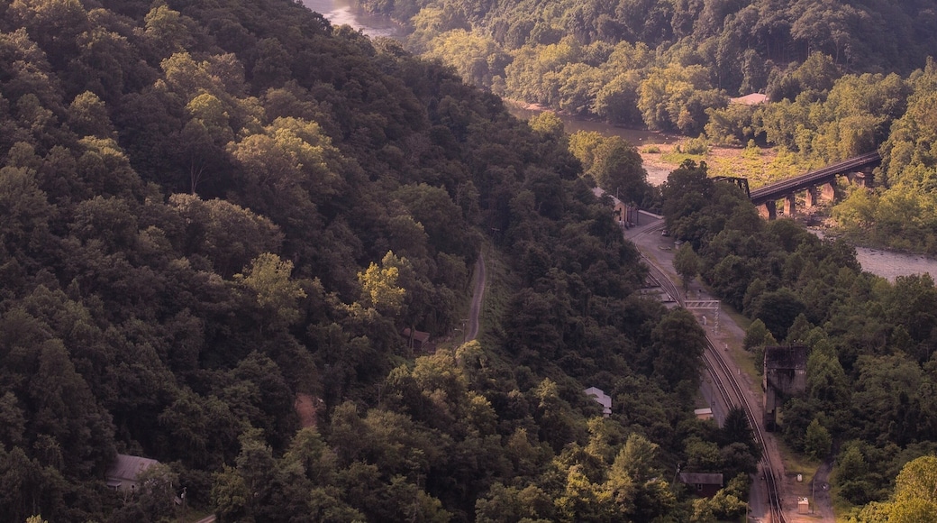 Looking down on the historic town of Thurmond, WV