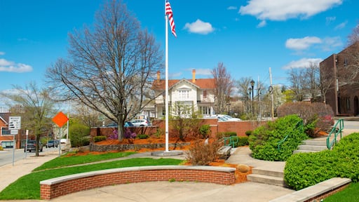 Historic building on Main Street in historic center of Andover, Massachusetts, MA, USA.