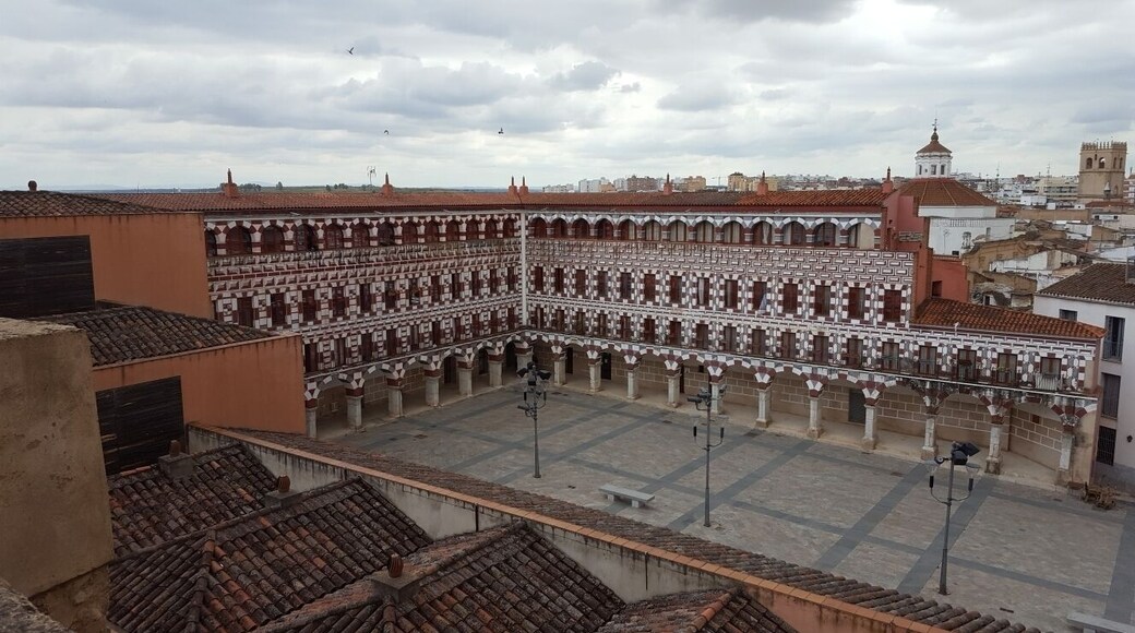 The old town square and Moorish dwellings.