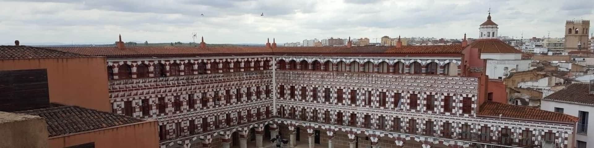 The old town square and Moorish dwellings.