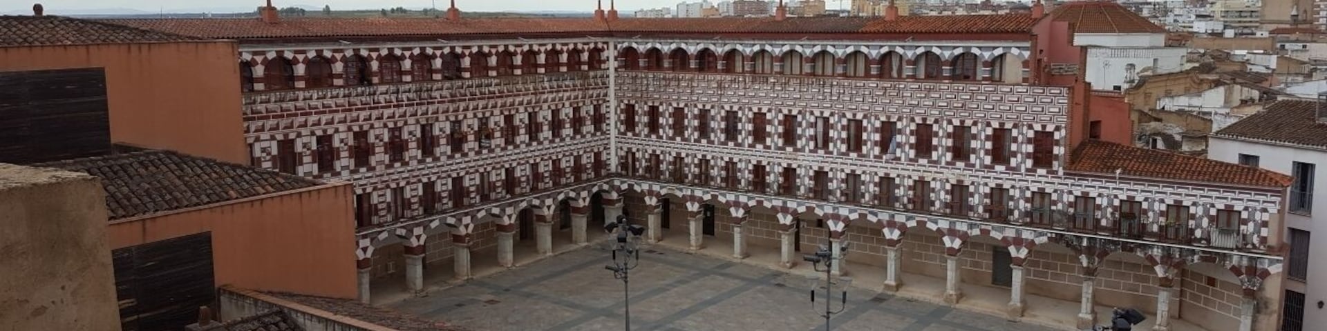 The old town square and Moorish dwellings.