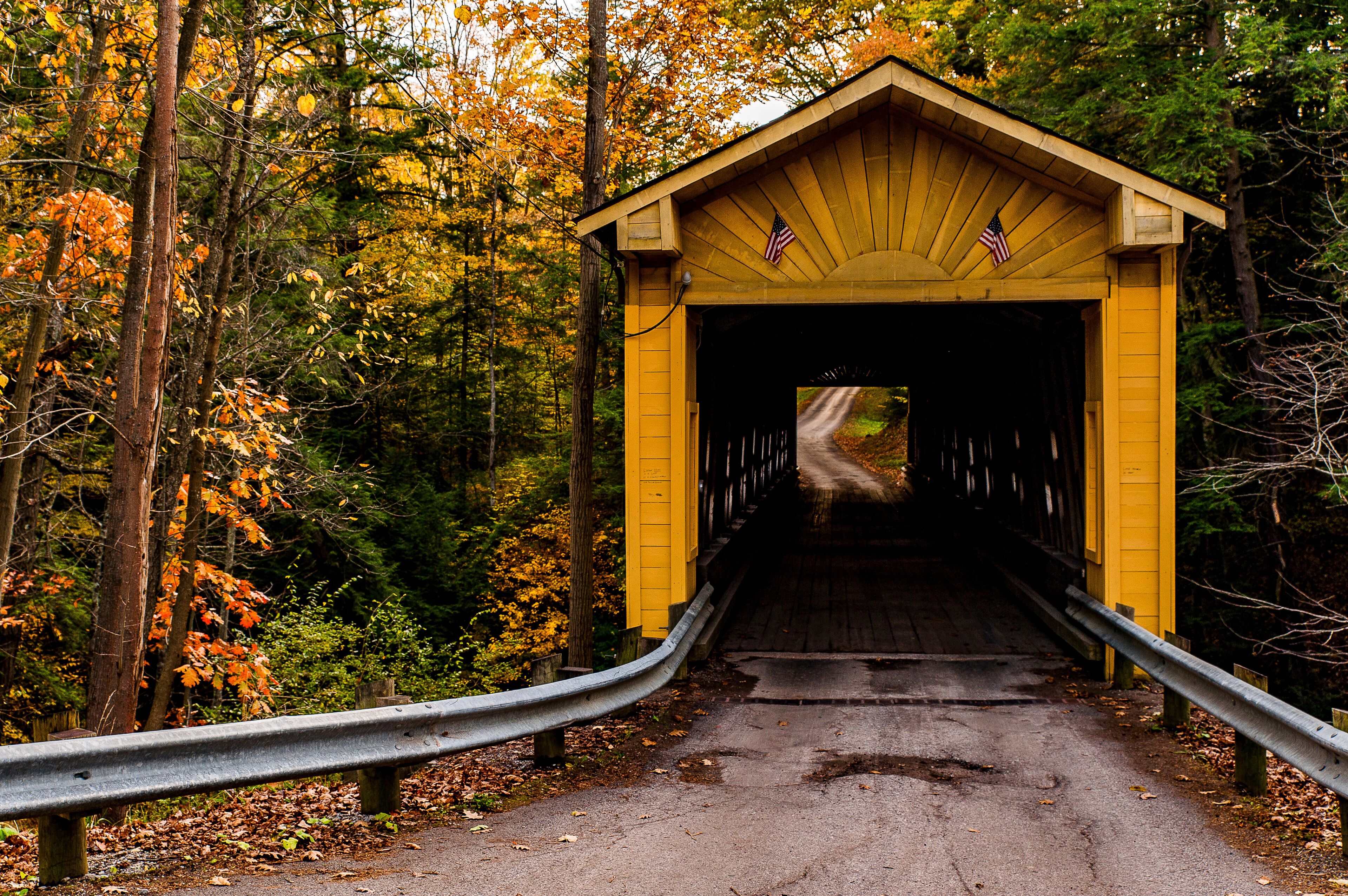Historic Windsor Mills Covered Bridge in Autumn - Ashtabula County, Ohio
