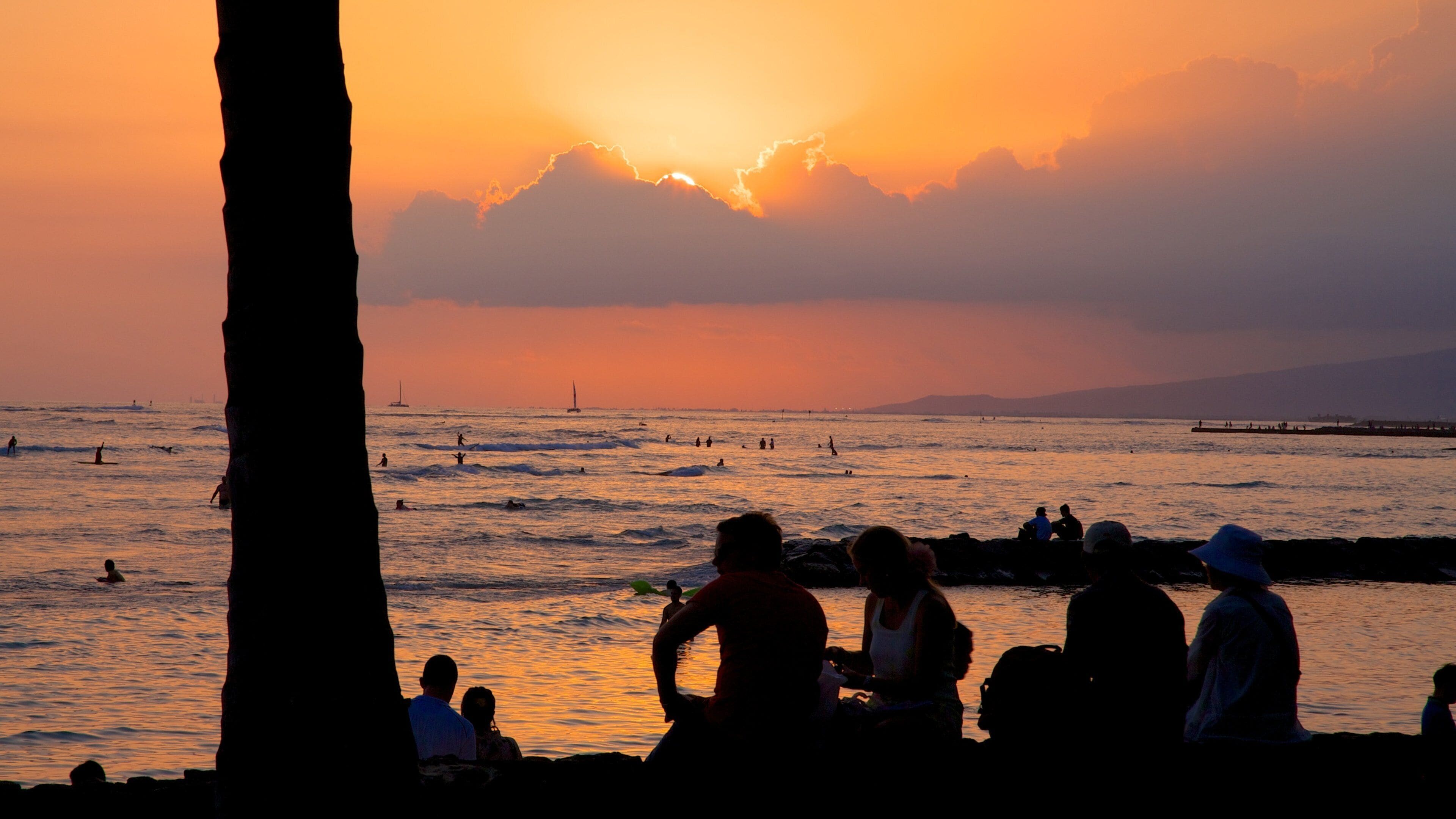 Honolulu which includes swimming, landscape views and island views