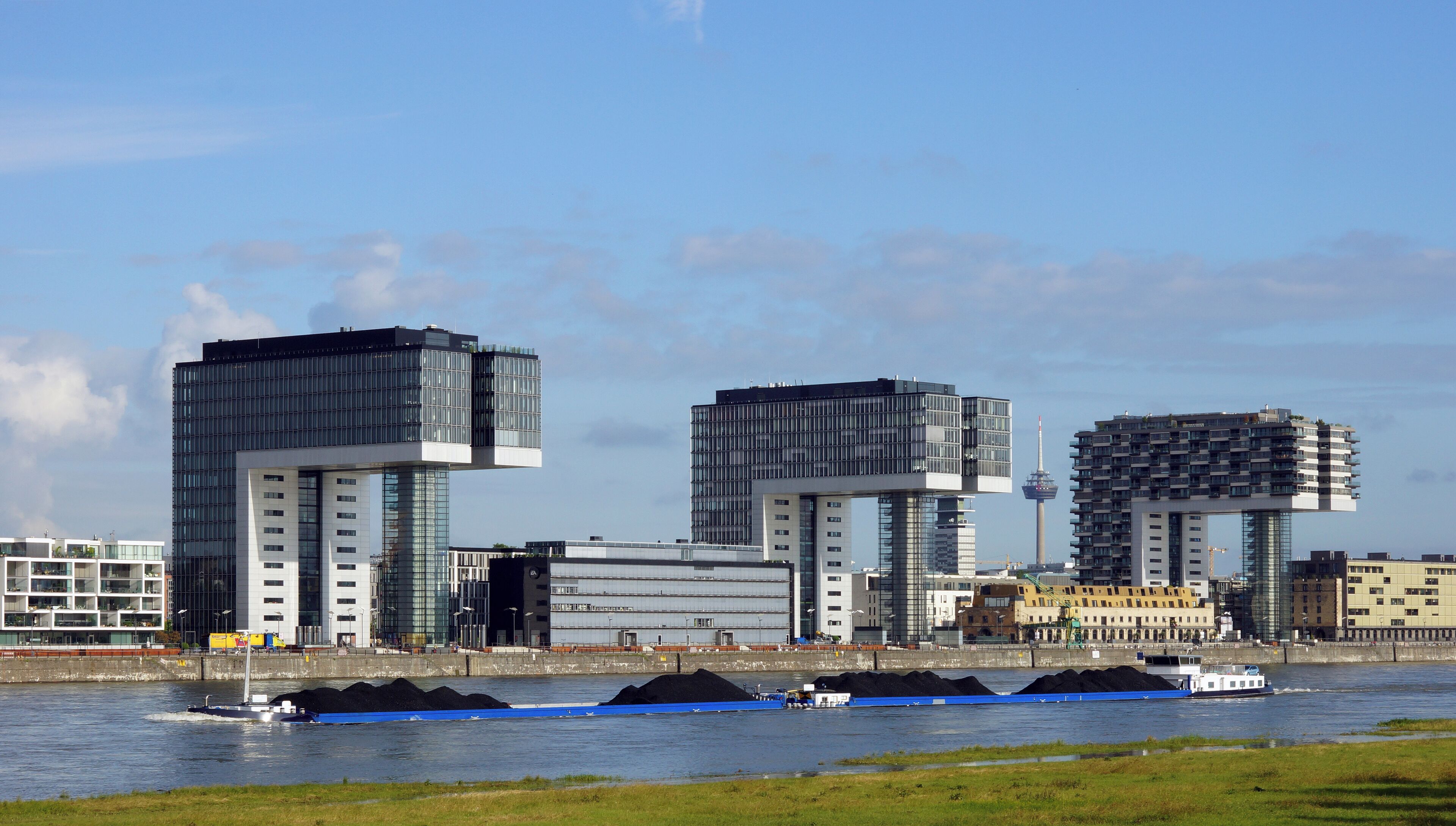 The three Kranhaus buildings in Cologne.