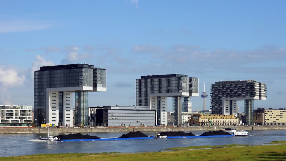 The three Kranhaus buildings in Cologne.