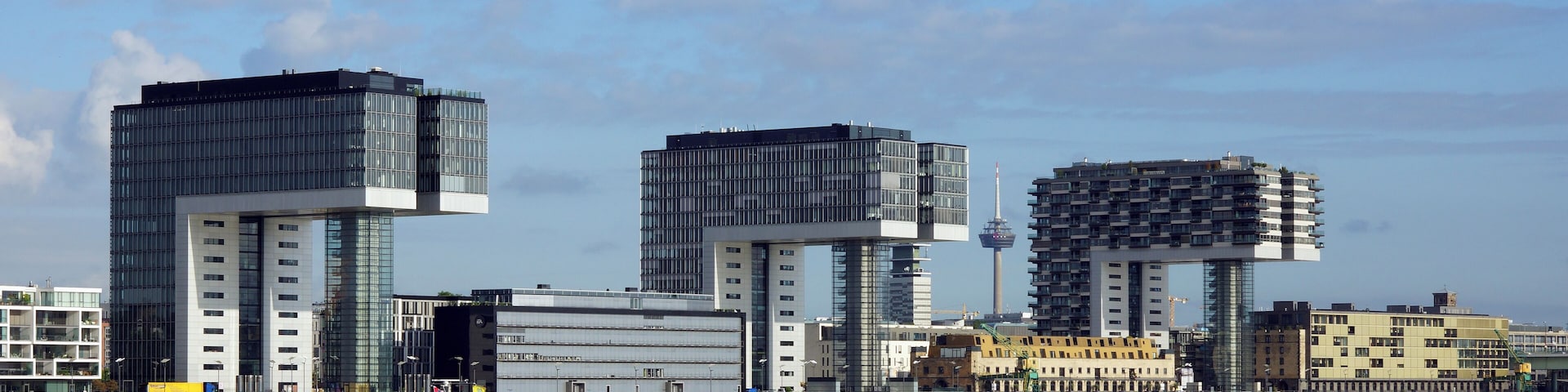 The three Kranhaus buildings in Cologne.