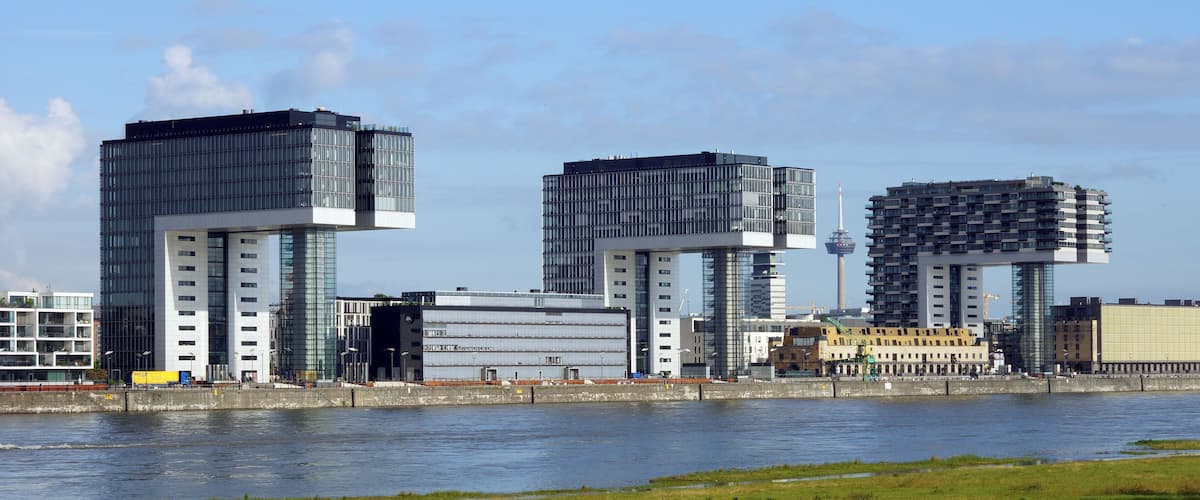 The three Kranhaus buildings in Cologne.