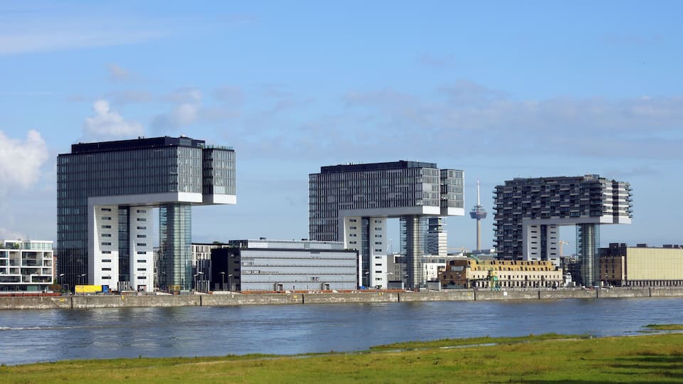 The three Kranhaus buildings in Cologne.