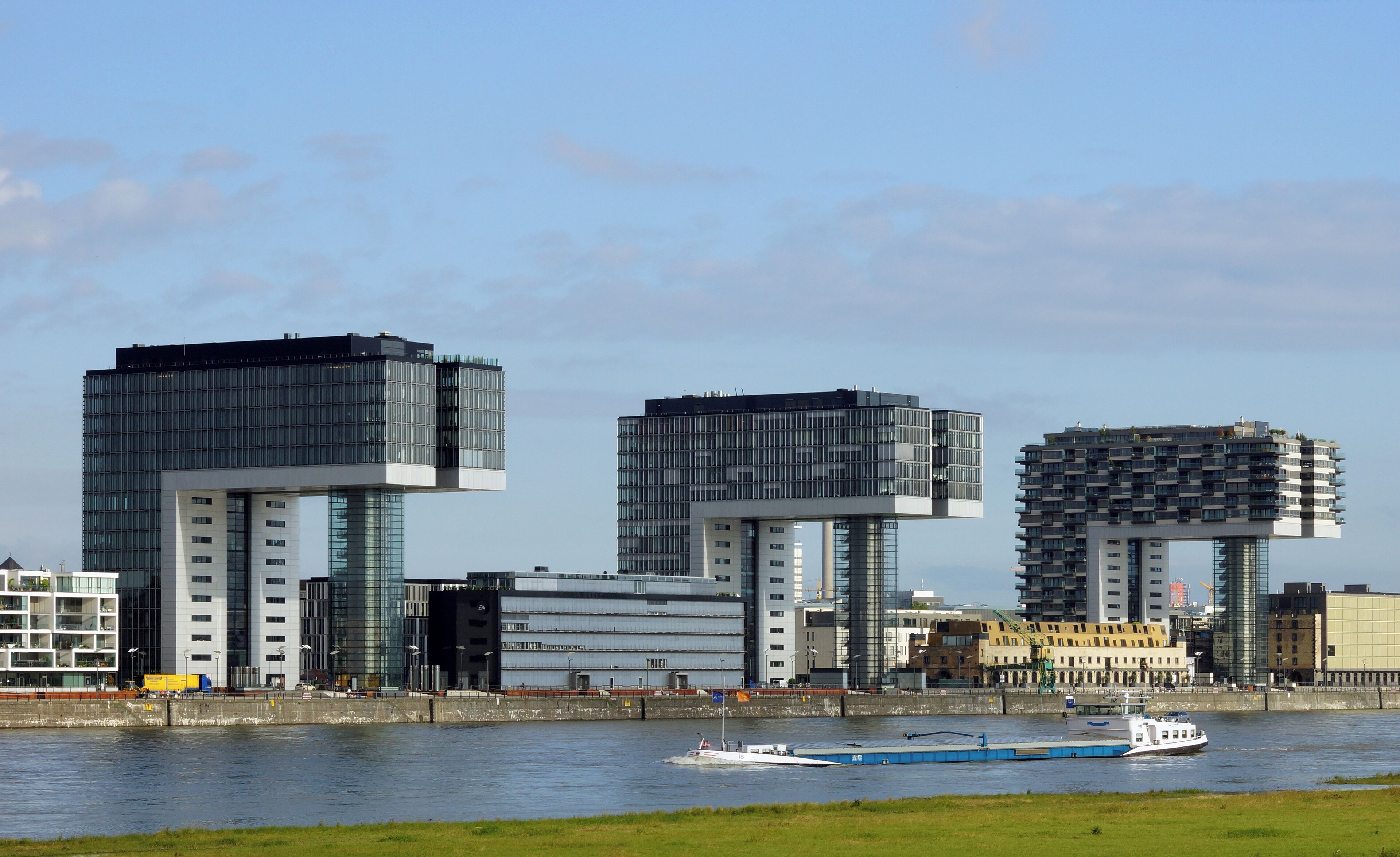 The three Kranhaus buildings in Cologne.