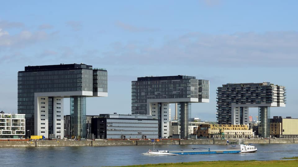 The three Kranhaus buildings in Cologne.