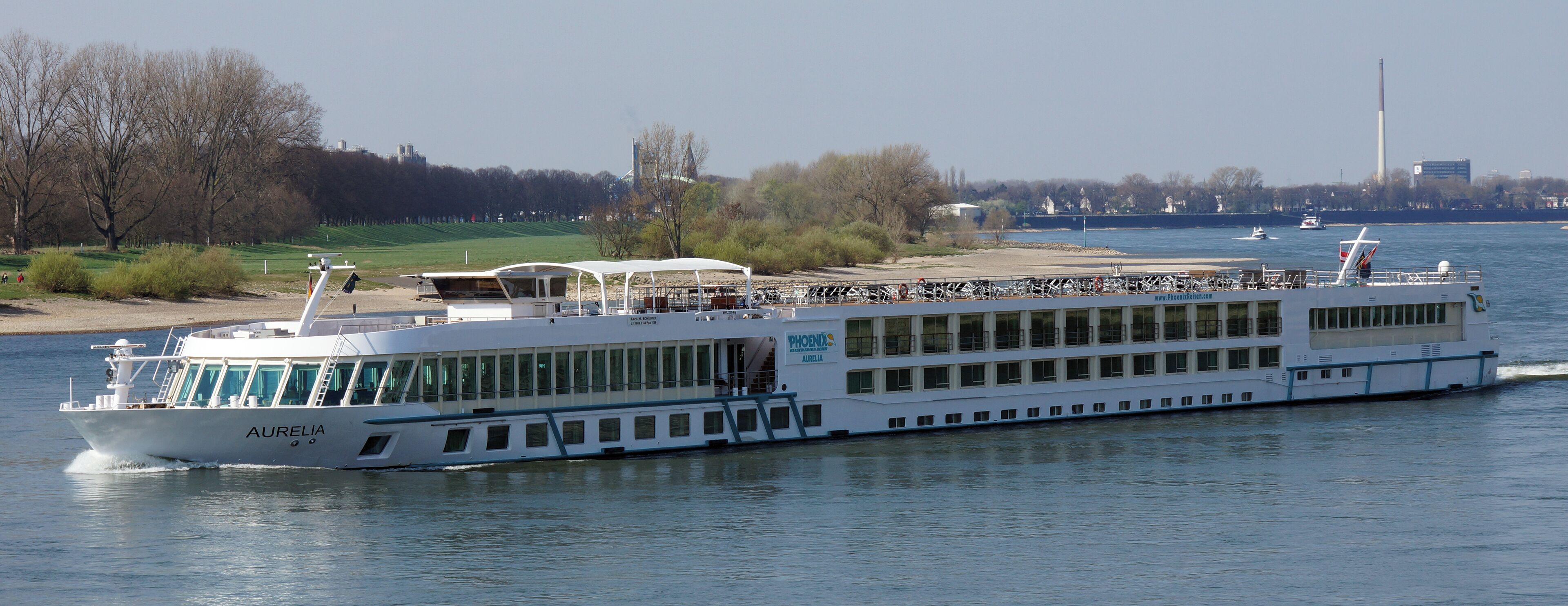 River cruise ship Aurelia in Cologne-Stammheim.