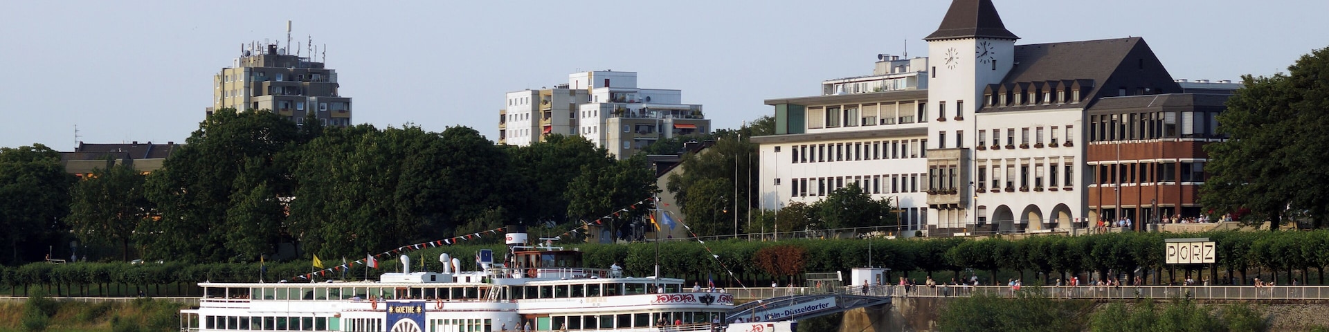 Paddle steamer Goethe in Cologne-Porz.