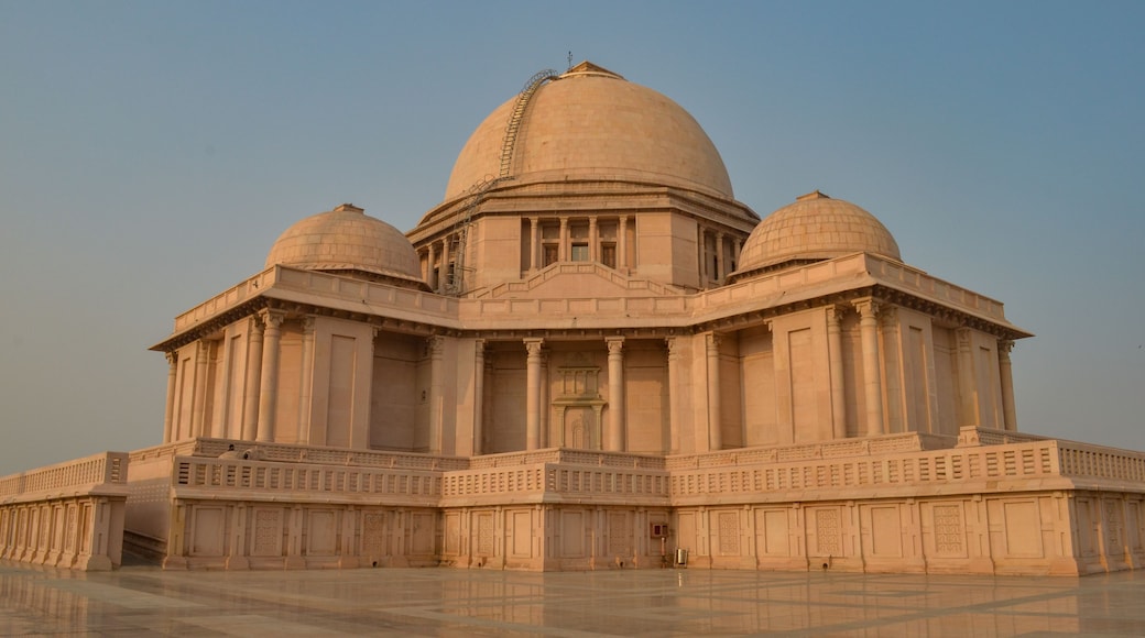 The main dome of the Ambedkar Stupa at the Ambedkar park Rashtriya Dalit Prerna Pratibimb Sthal Noida, Lucknow Uttar Pradesh shot at noon.