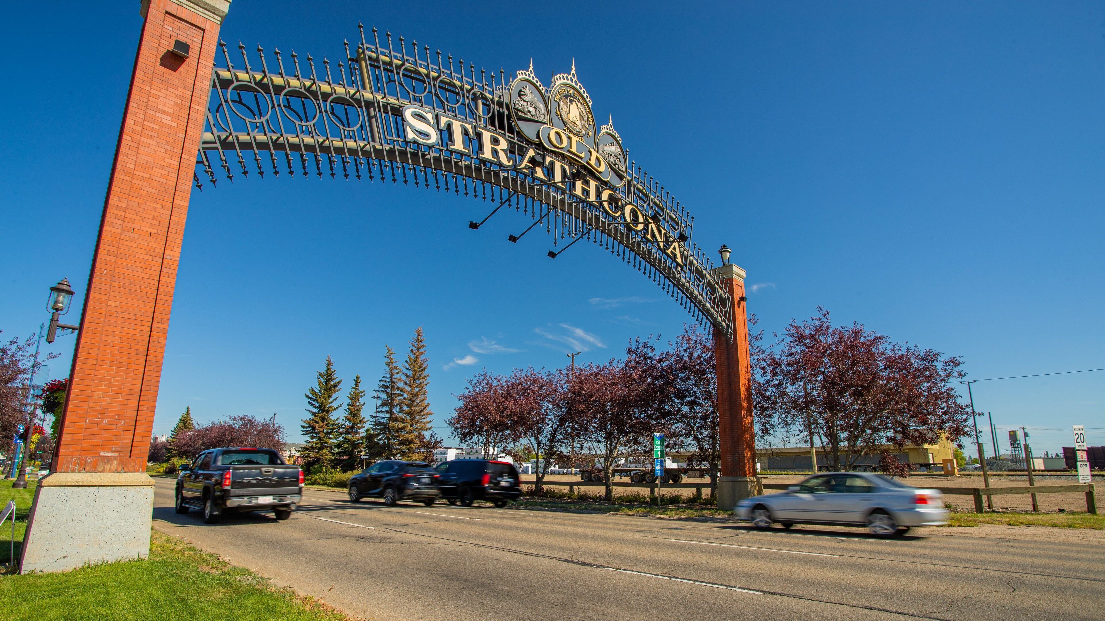 Old Strathcona showing signage