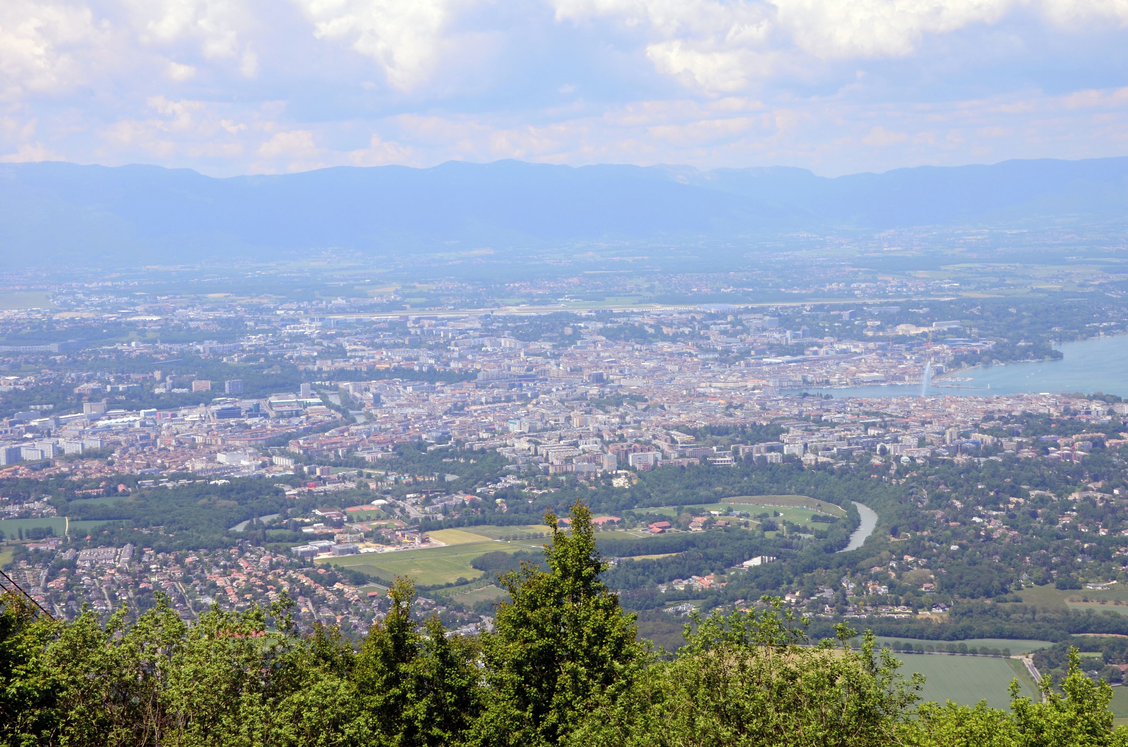 Geneva seen from Mount Salève