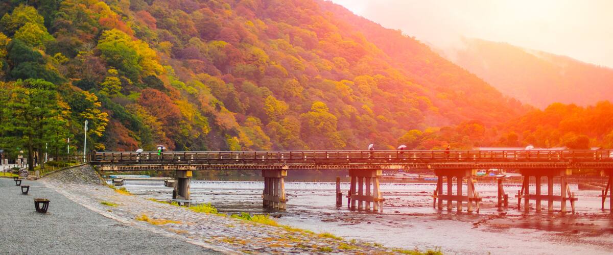 Togetsukyo Bridge or Moon Crossing Bridge Beautiful travel landmark in Arashiyama, Kyoto Japan.; Shutterstock ID 469891886