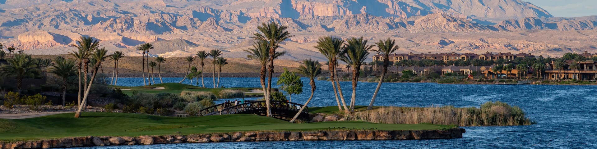 Sunset view of the Lake Las Vegas area