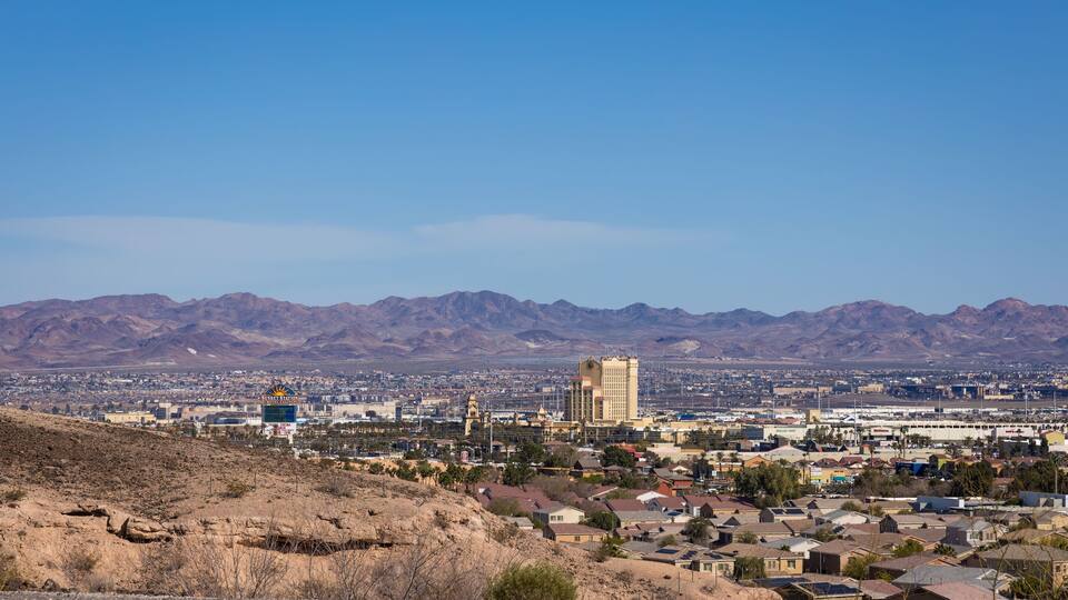 View from the north Green Valley mesa overlooking Henderson, Nevada
