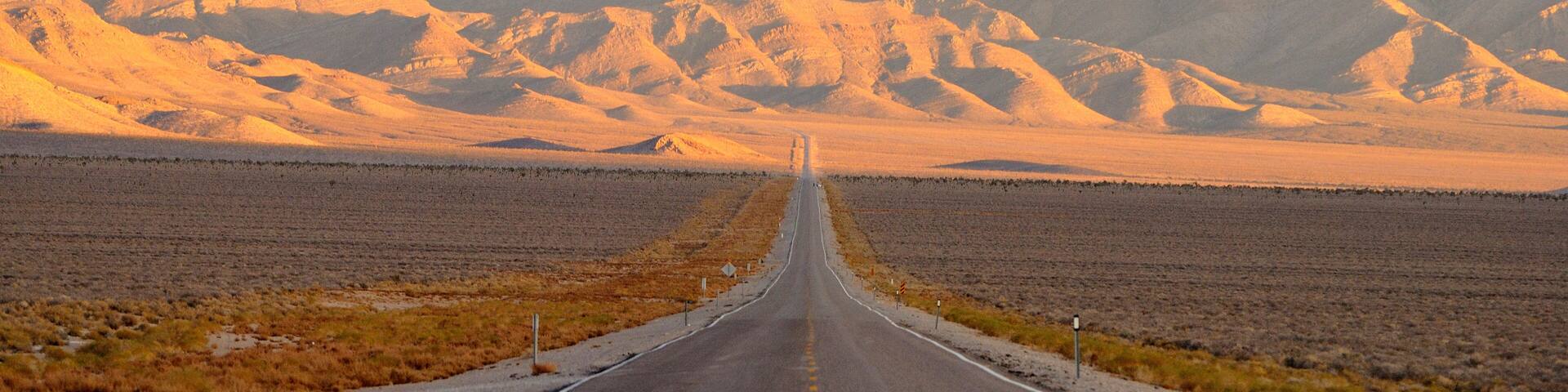 Extraterrestrial Highway in Sand Spring Valley, Nevada.