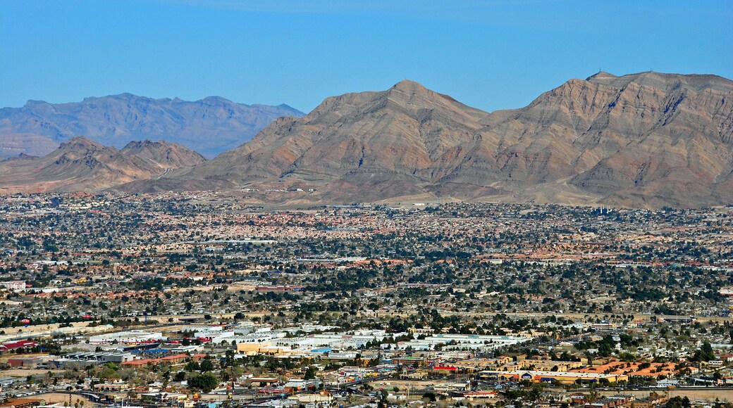 Skyline cityscape of the suburbs of Las Vegas Nevada USA