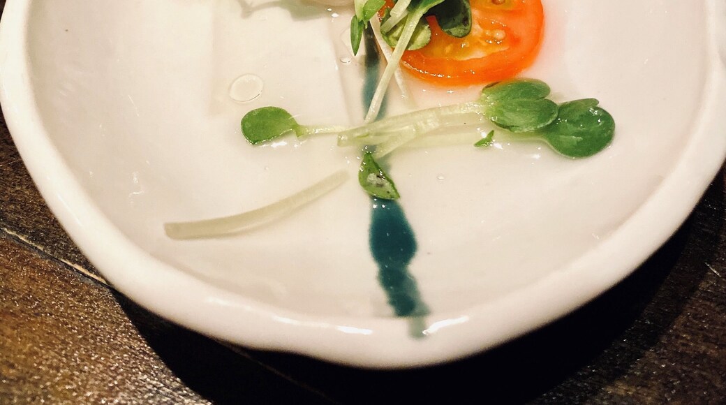 Scallop and uni carpaccio.