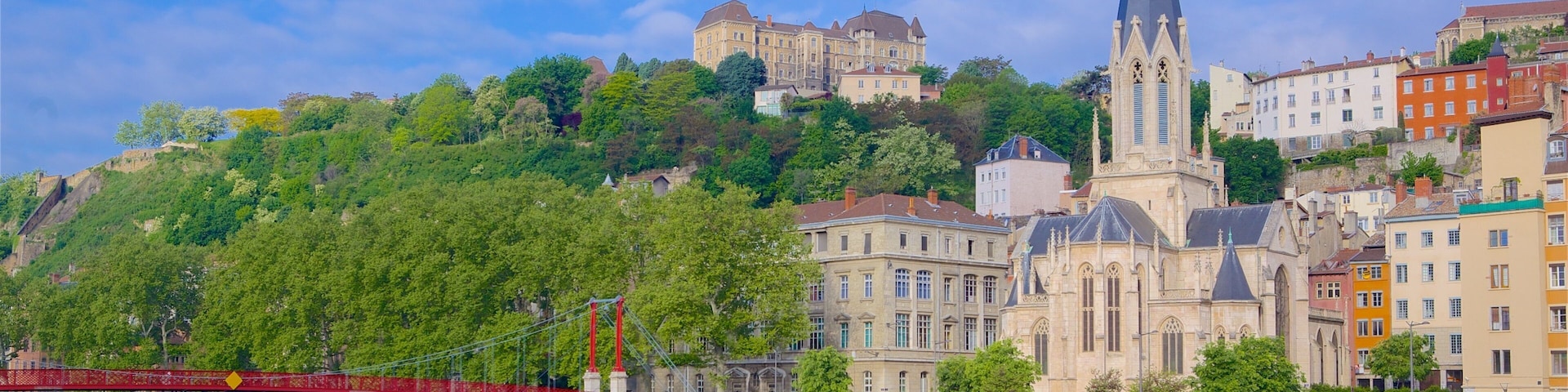 Neuville-sur-Saone featuring a river or creek and a city