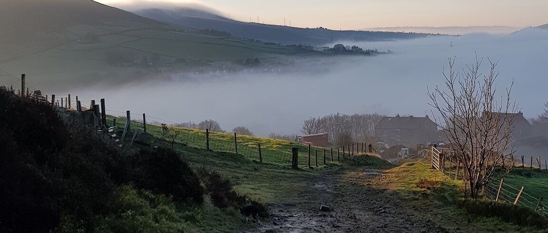 My home village on a cold misty morning.