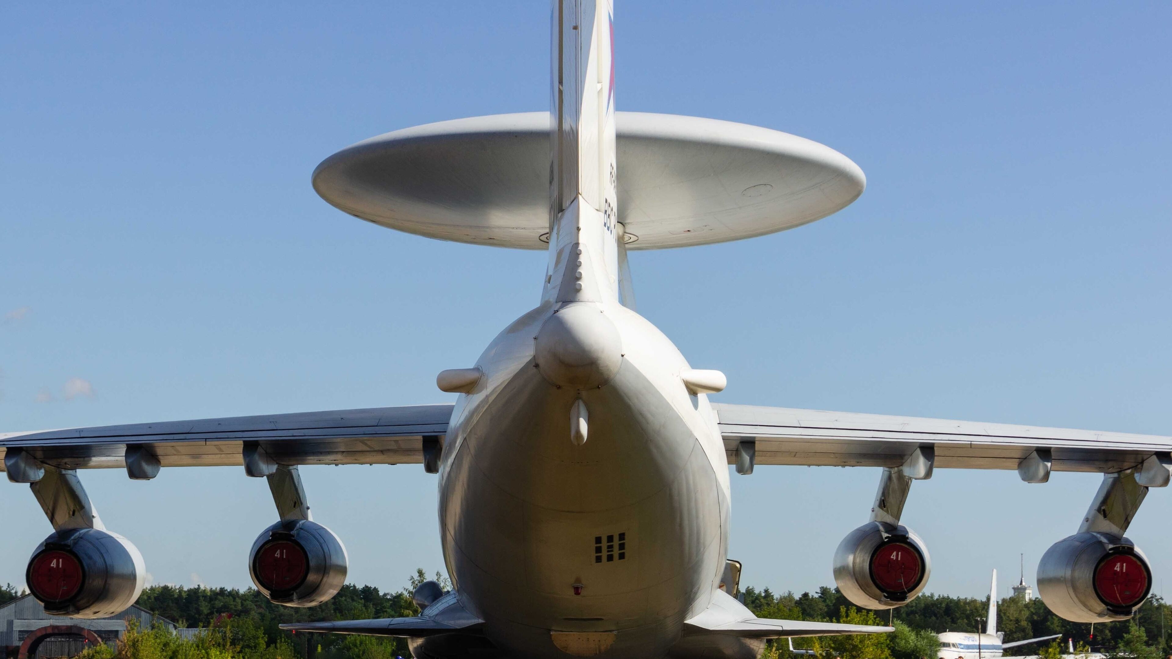 Soviet and Russian airborne early warning and control aircraft A-50 (according to NATO - Mainstay). Static parking lot Zhukovsky, Russia - August 16, 2011 Zhukovsky, Russia - August 10, 2012