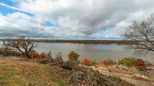 Mississippi river winter view