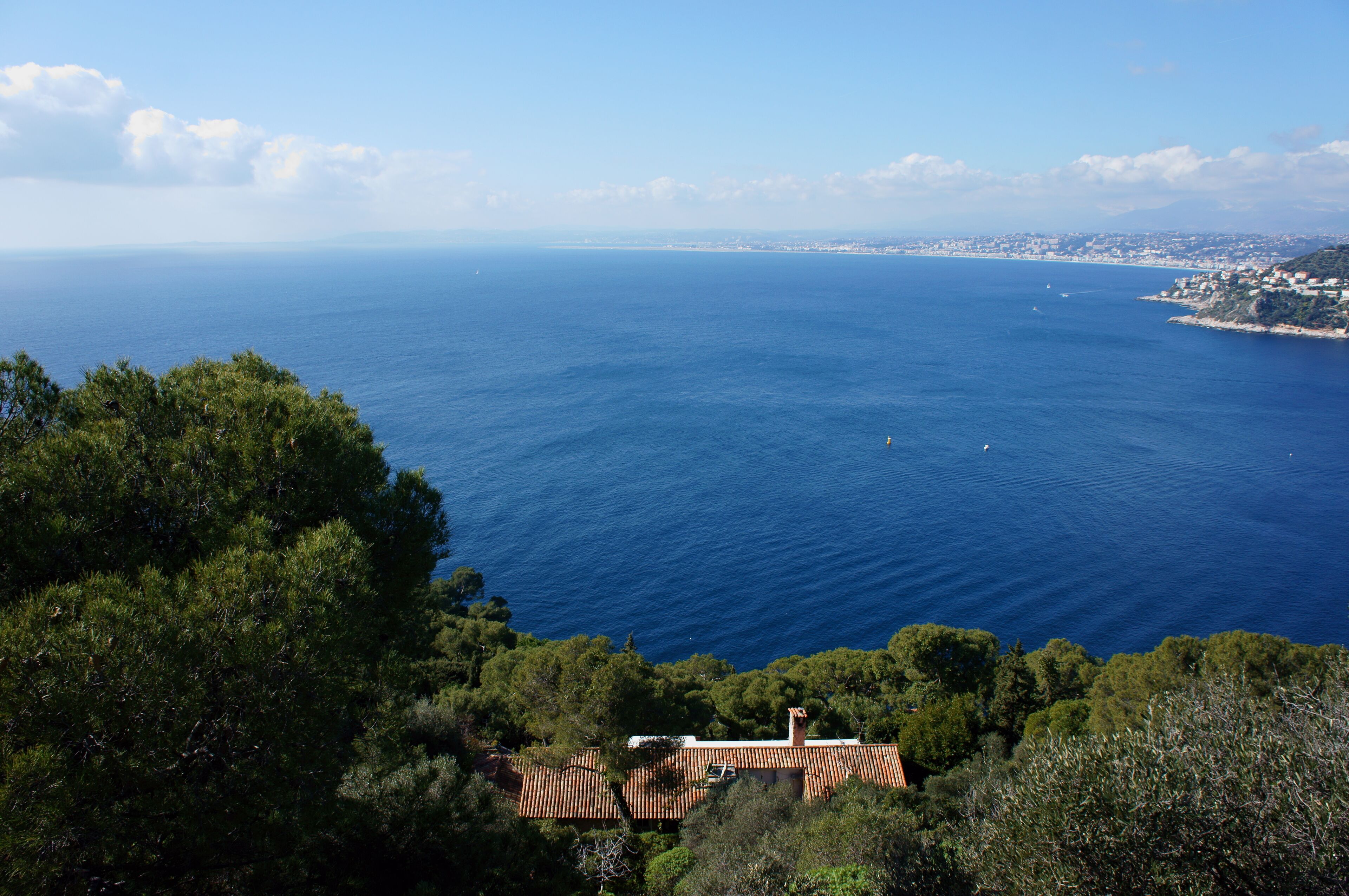 View from Cap Ferrat's vantage point - Nice on the horizon