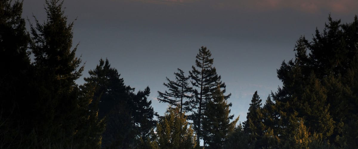 Sunset at Mount Hood, Council Crest, Portland, Oregon, USA.