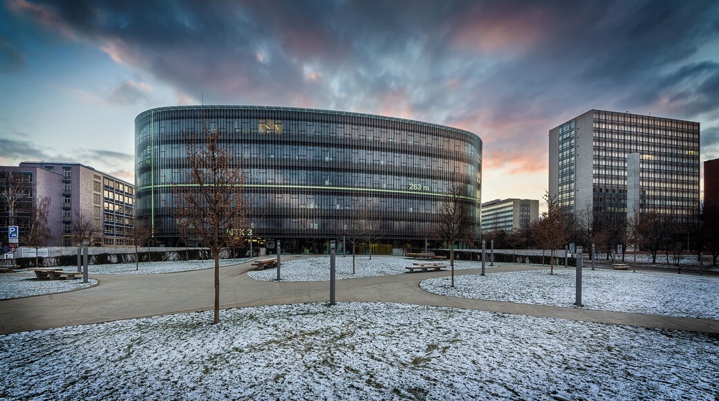 500px Photo ID: 29636617 - National Technical Library in Prague during sunset. Photo by Roman Betik from the blog http://www.StillGlimmers.com/