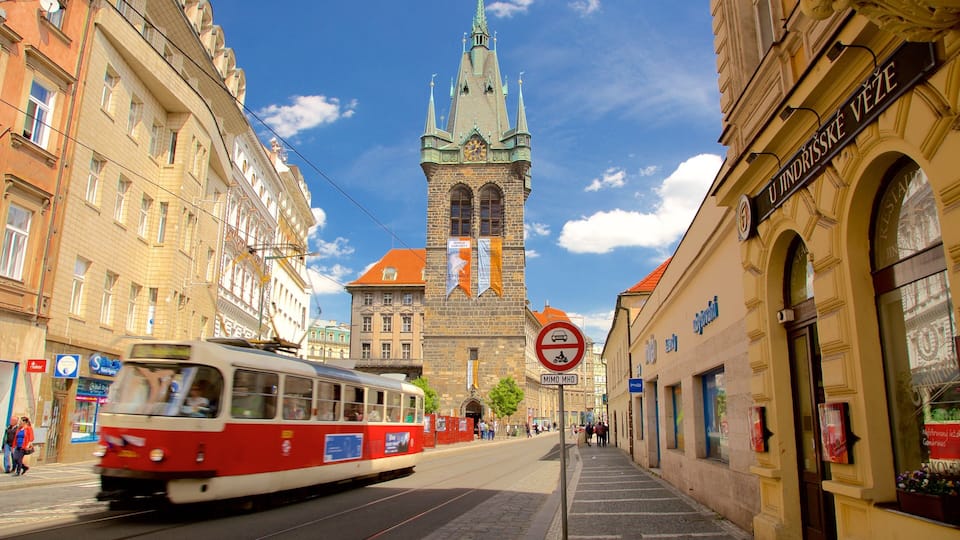 Prague which includes a city and railway items