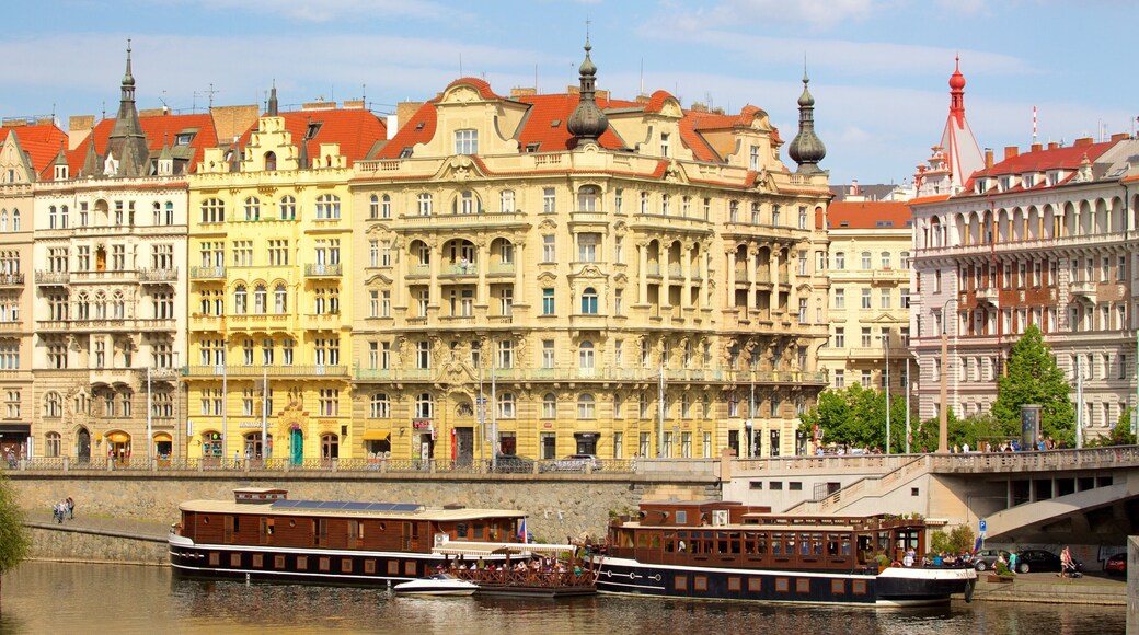 Nove Mesto which includes a bay or harbor and heritage elements