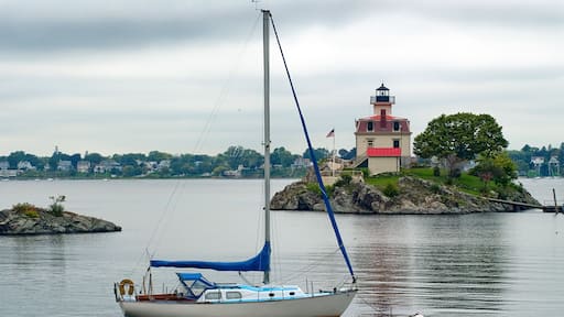 Too cloudy for sailing near Pomham Rock Lighthouse in Providence, Rhode Island.