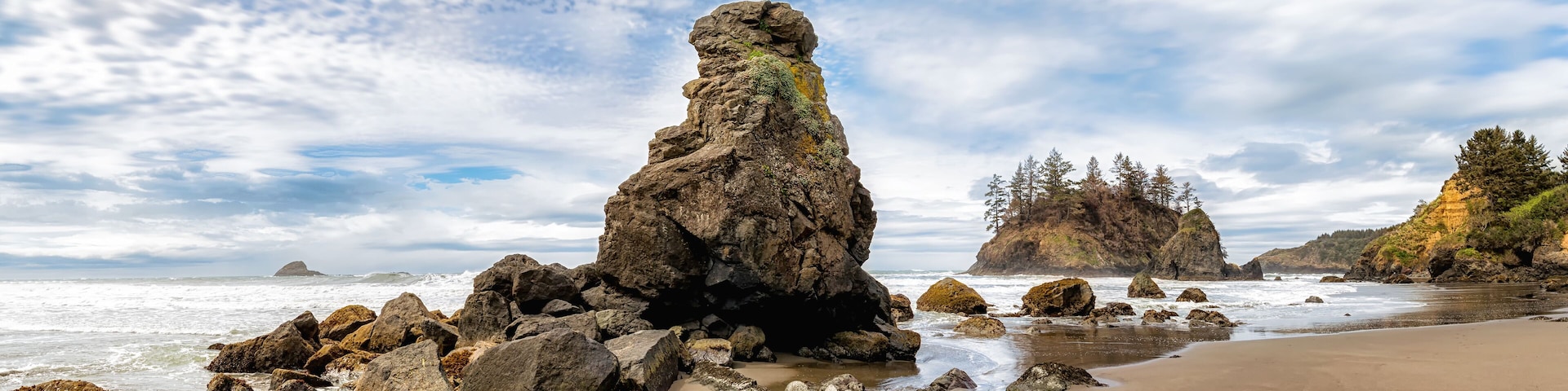 Grandmother Rock Standing Proudly at Trinidad State Beach, California, USA