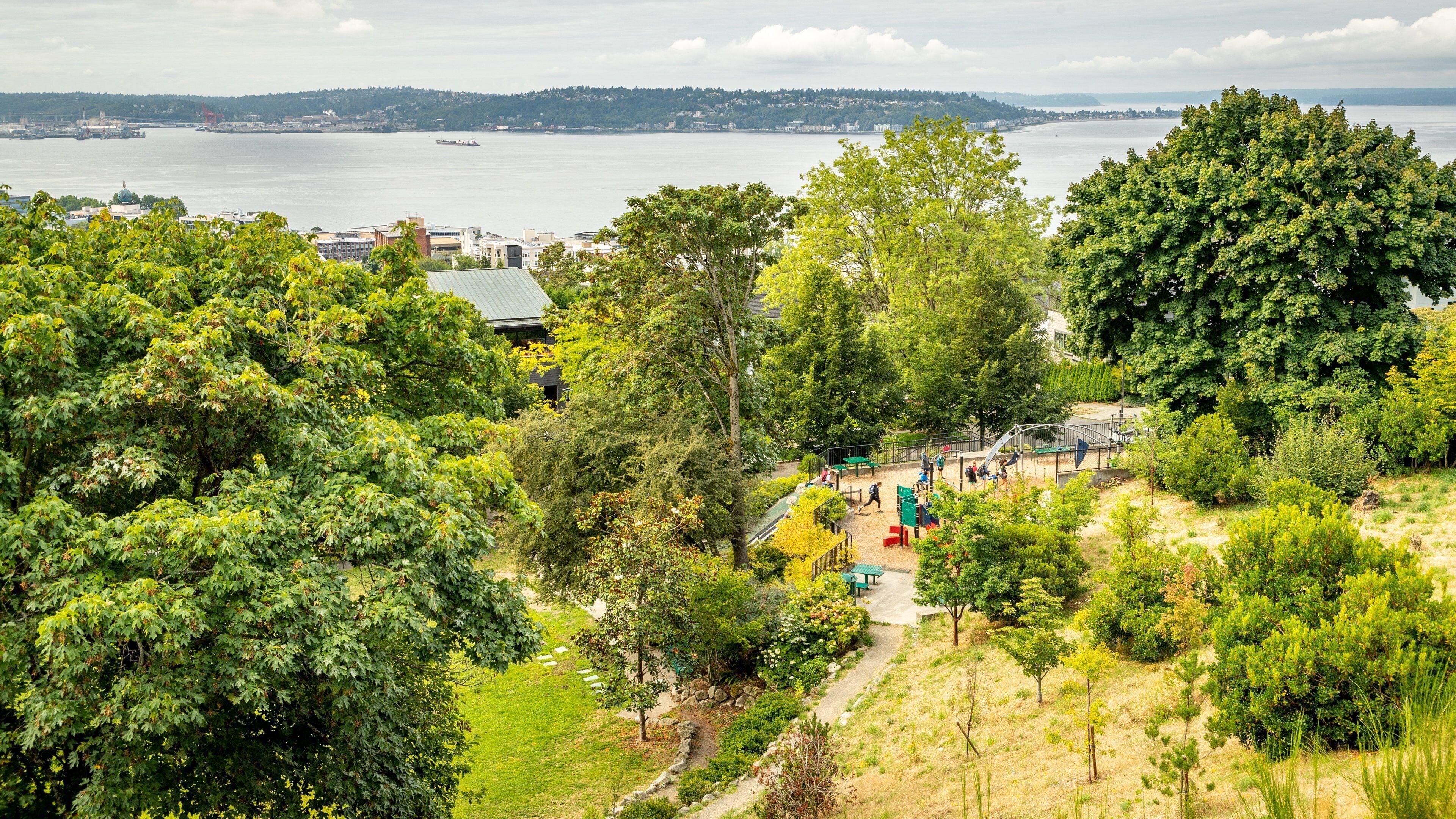Queen Anne featuring a park, landscape views and a playground
