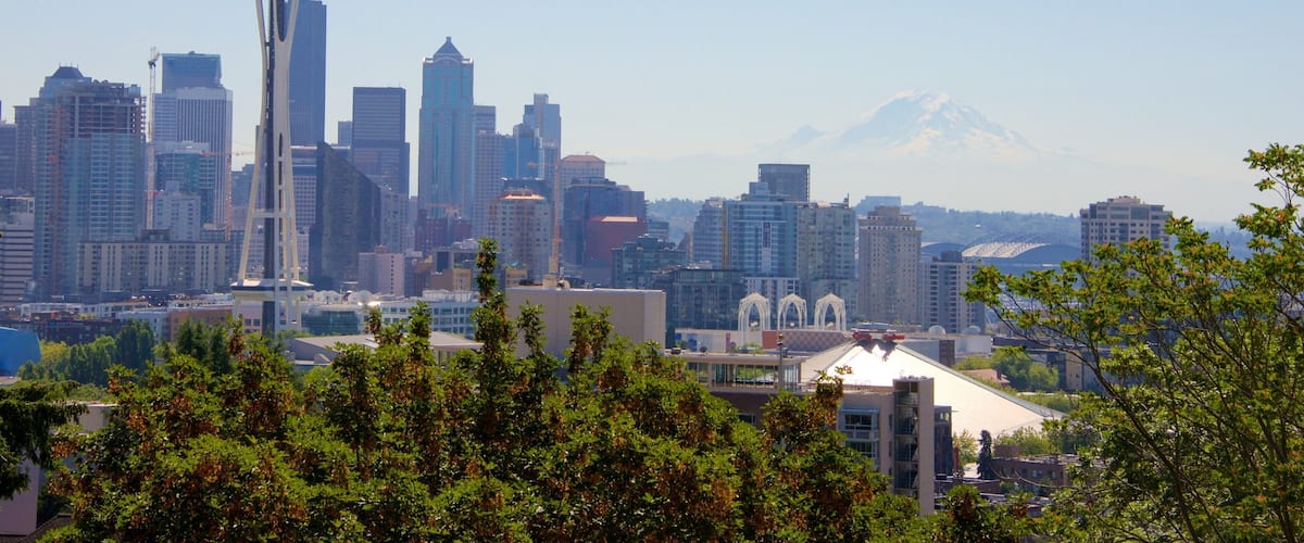 Queen Anne mostrando una ciudad y vistas de paisajes