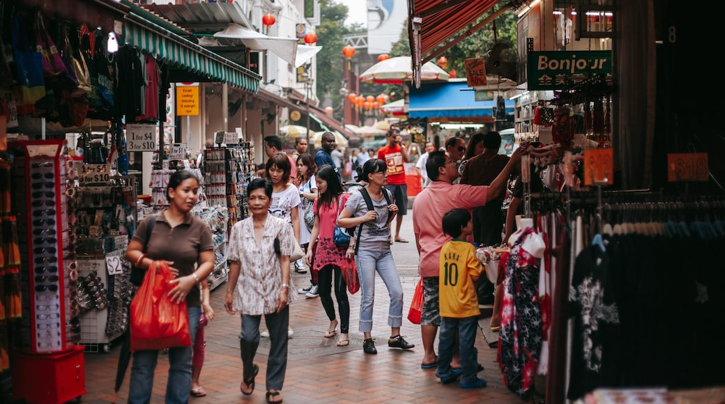 Chinatown which includes street scenes and markets