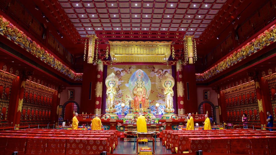 Chinatown showing interior views, religious elements and a temple or place of worship