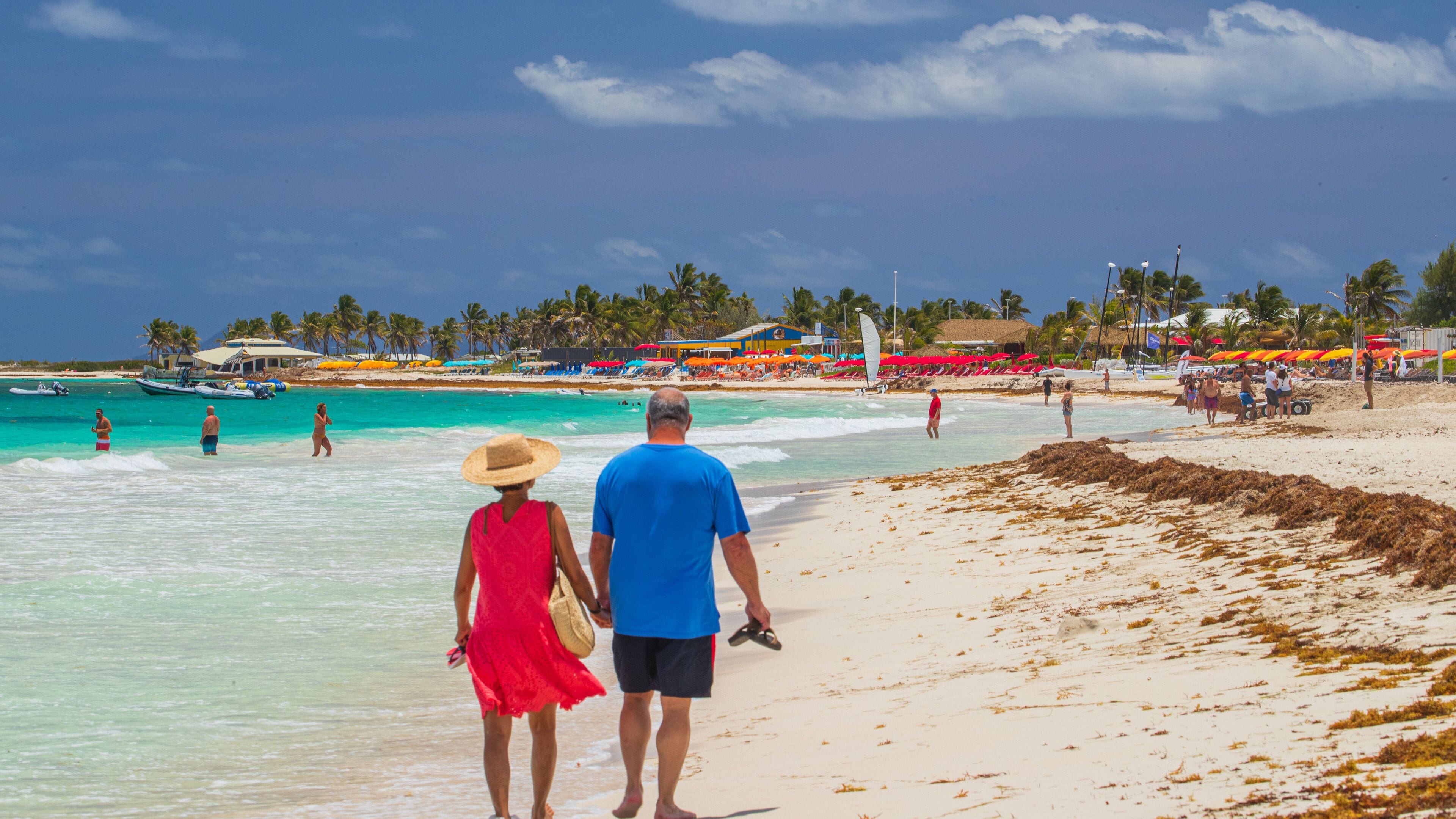 Orient Bay Beach showing a beach and general coastal views as well as a couple