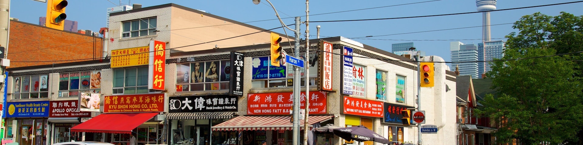 Chinatown que inclui uma cidade e cenas de rua