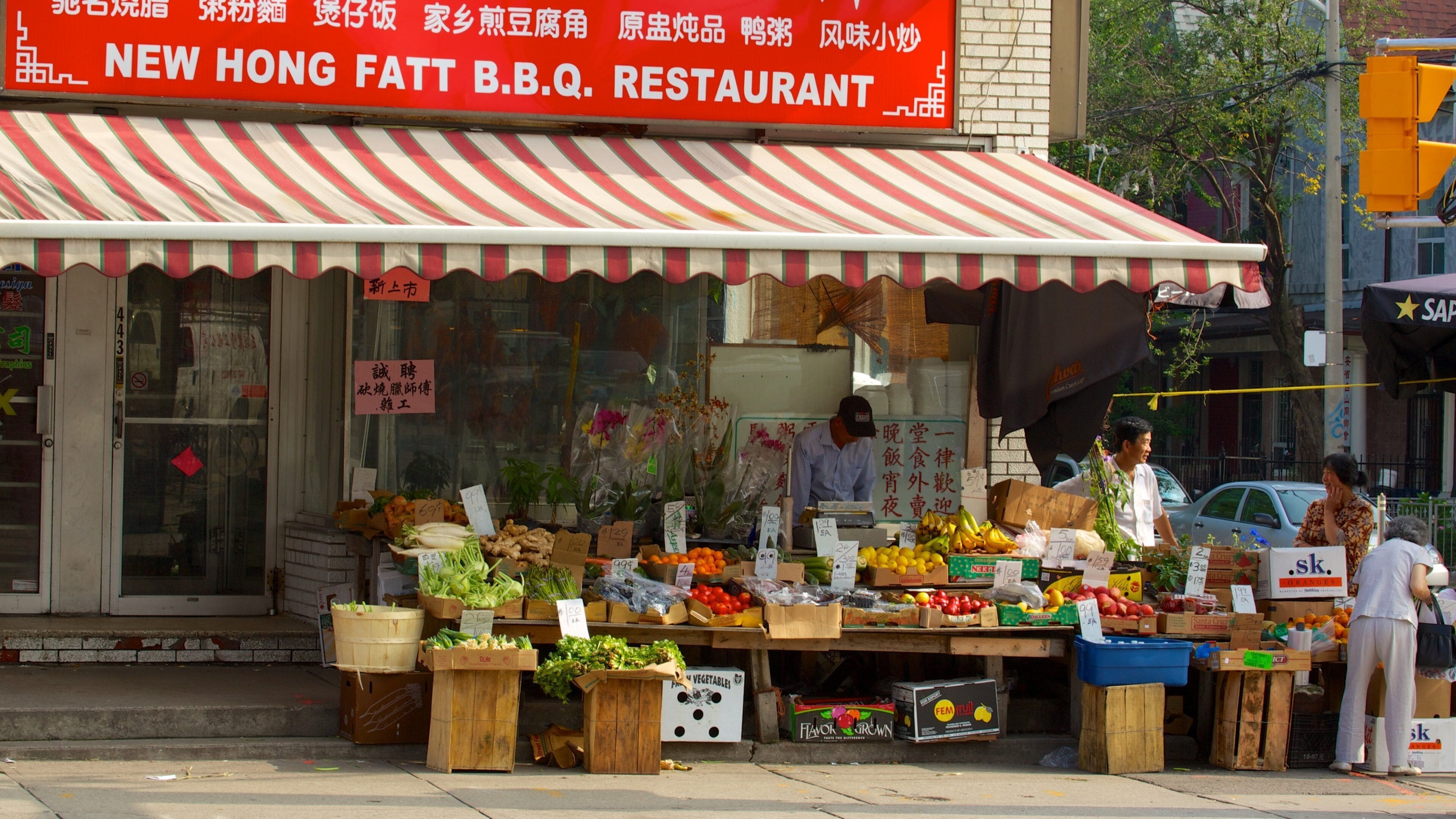 Chinatown caratteristiche di mercati, cibo e segnaletica