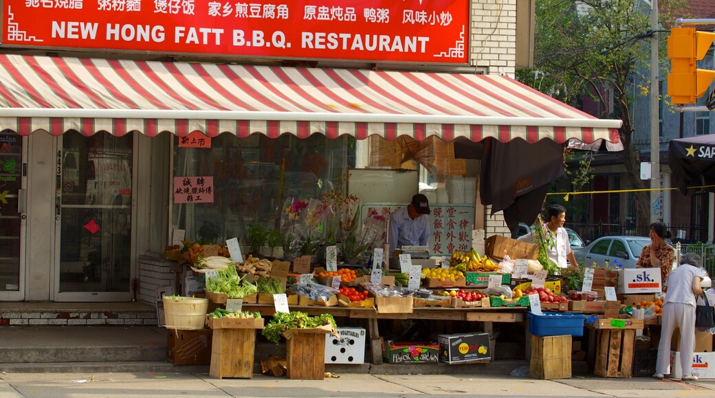 Chinatown caratteristiche di mercati, cibo e segnaletica