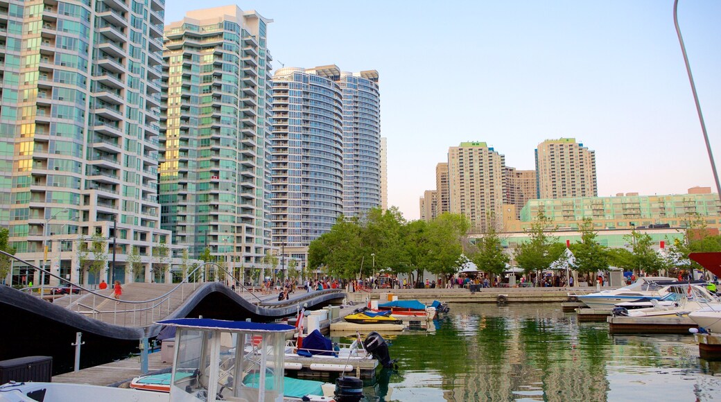 Harbourfront featuring a marina, a city and a bay or harbor
