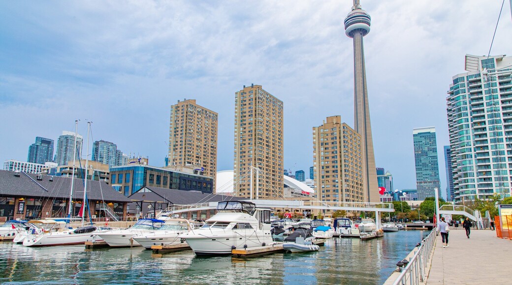 Harbourfront which includes a city and a bay or harbor