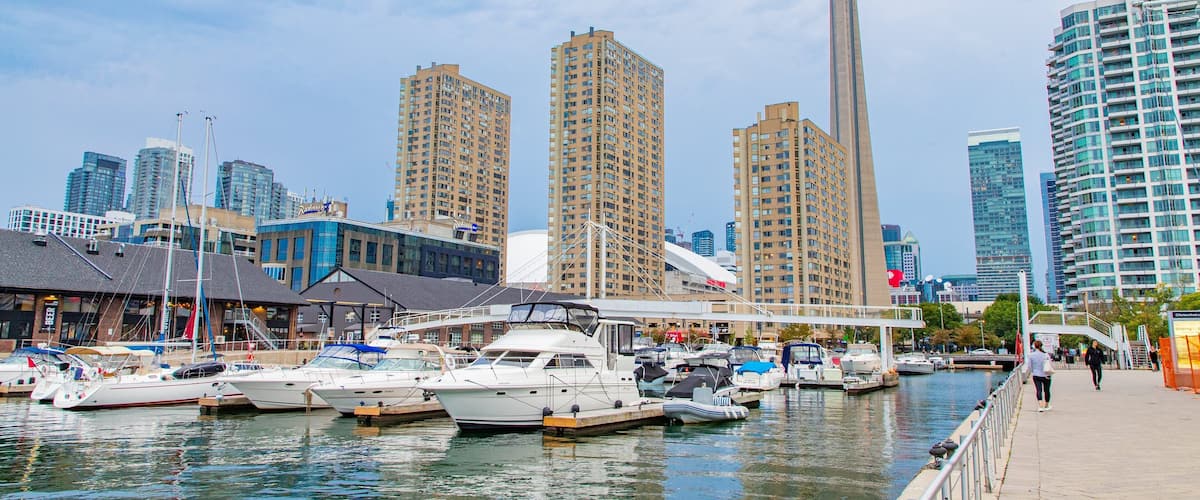 Harbourfront which includes a city and a bay or harbor